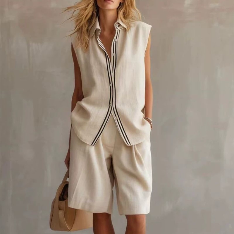 Summer Fashion Solid Linen Ble - Linen Shirt Breathable ulasan dan harga
