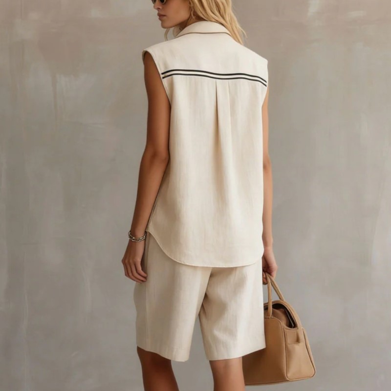 Summer Fashion Solid Linen Ble - Linen Shirt Breathable ulasan dan harga