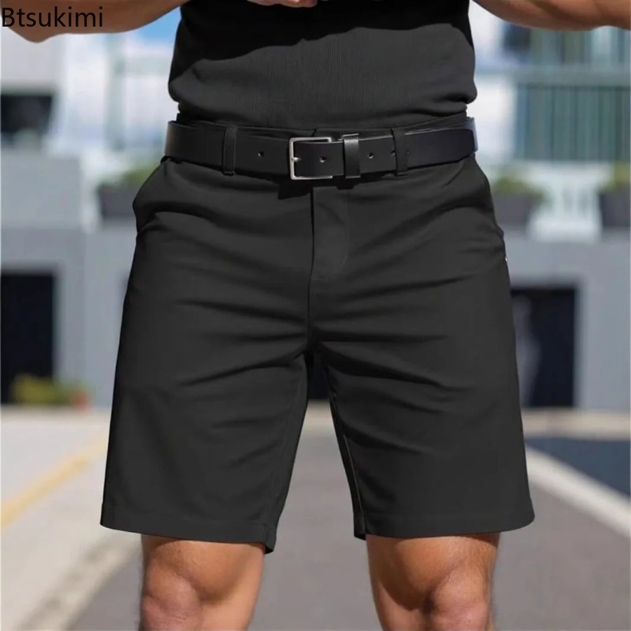 Summer New Mens Solid Slim Chi - Shorts Chino Slim ulasan dan harga