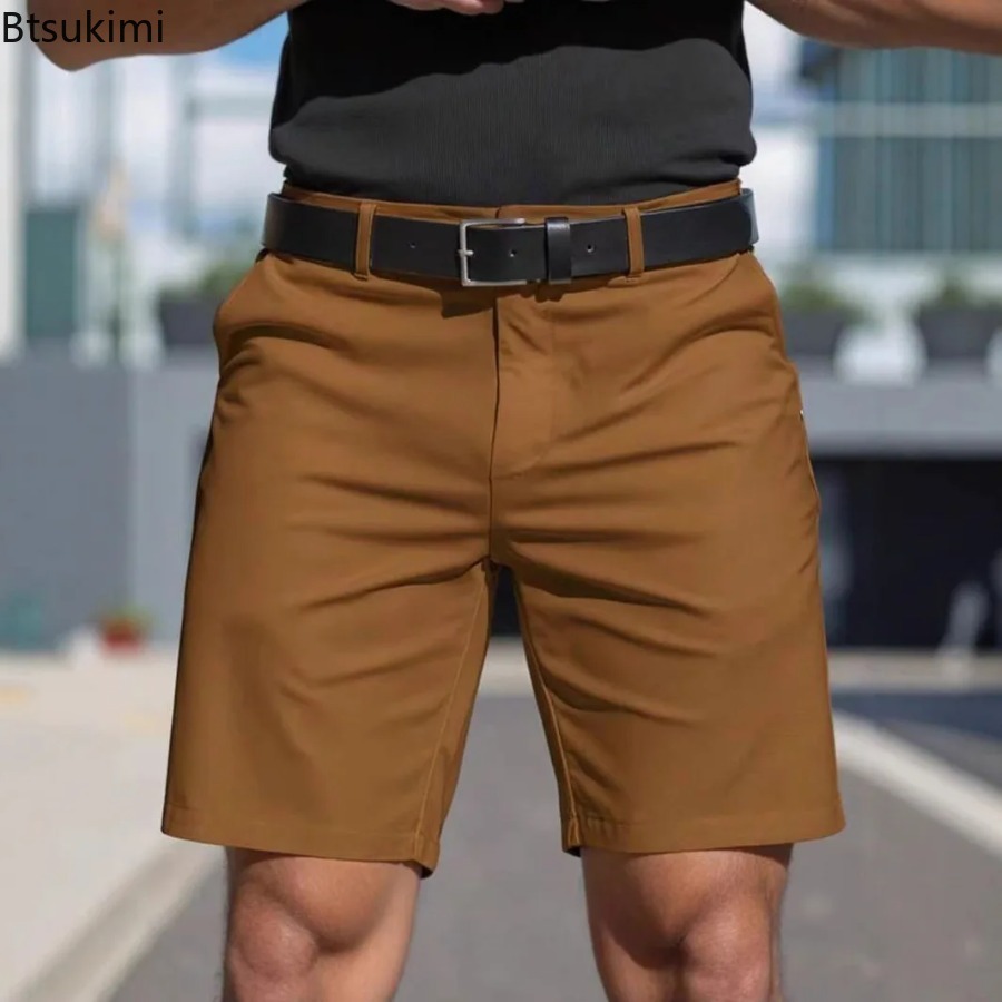 Summer New Mens Solid Slim Chi - Shorts Chino Slim ulasan dan harga