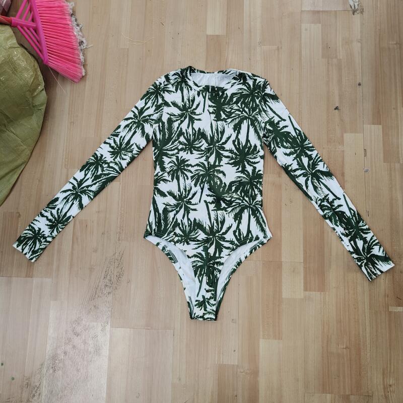 Tropical Palm Print Bodysuits  - Swim Trunk Quick Dry ulasan dan harga
