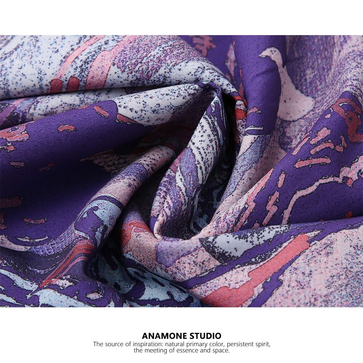 Vintage Purple Oil Painting Ir - Resort Shirt Floral ulasan dan harga