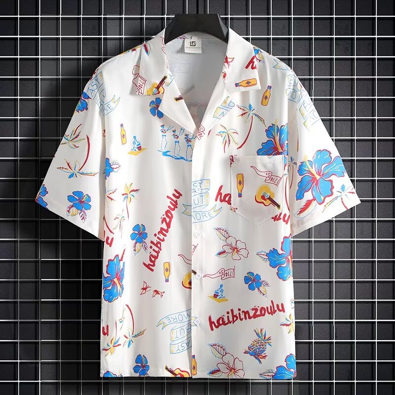 Resort Casual Short-Sleeved Sh - Resort Shirt Floral ulasan dan harga