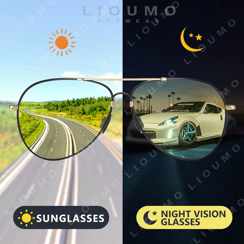 LIOUMO 2026 Aviation Luxury Su - Sunglasses Aviator Polarized ulasan dan harga