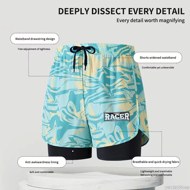 Swimming Trunks Adult Double L - Swim Trunk Quick Dry ulasan dan harga