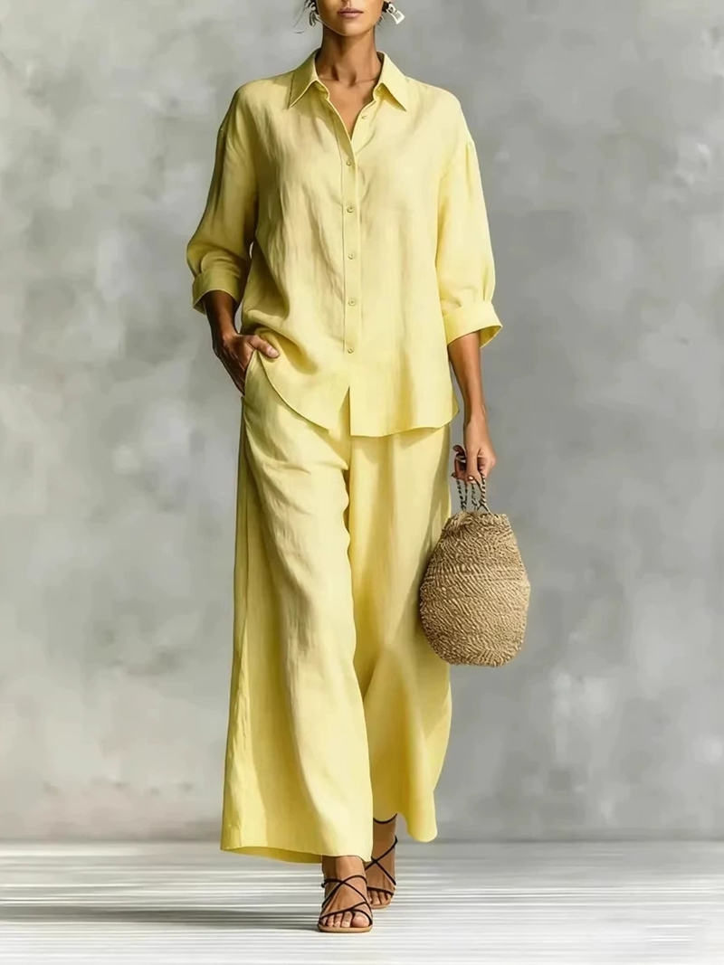 Women's New 7-Sleeve Shirt & W - Linen Shirt Breathable ulasan dan harga