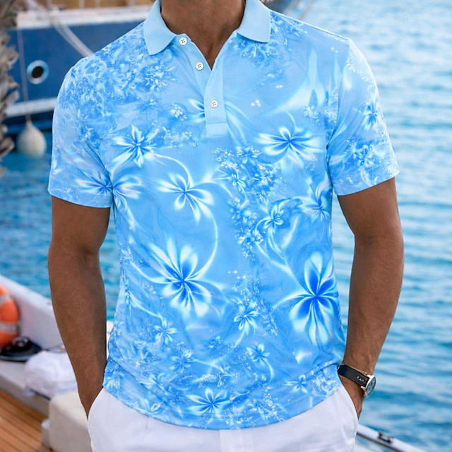 2026 Summer Resort‑Style Green - Resort Shirt Floral ulasan dan harga