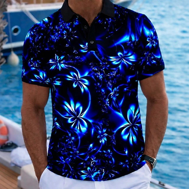 2026 Summer Resort‑Style Green - Resort Shirt Floral ulasan dan harga