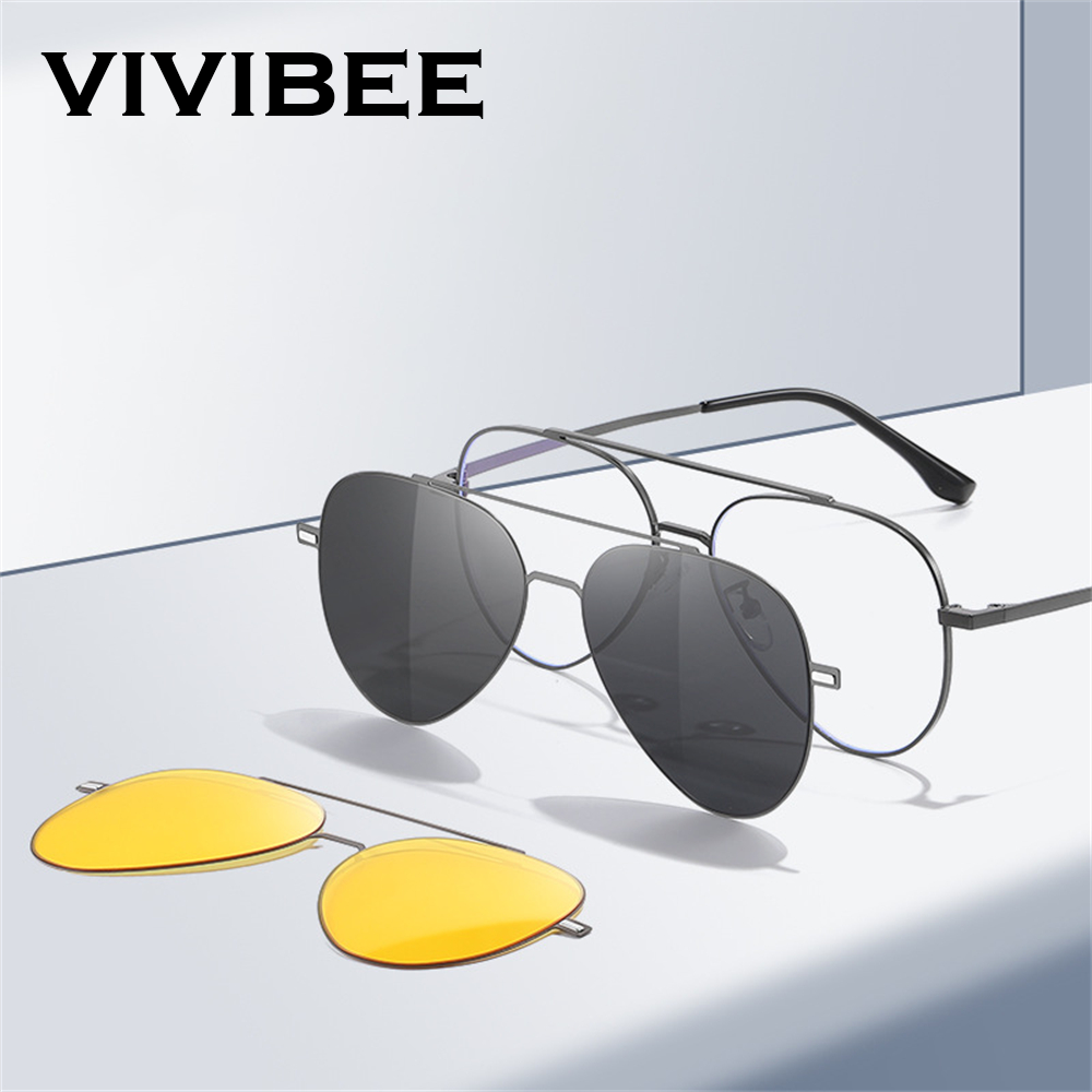 VIVIBEE Aviation Magnetic Pola - Sunglasses Aviator Polarized ulasan dan harga