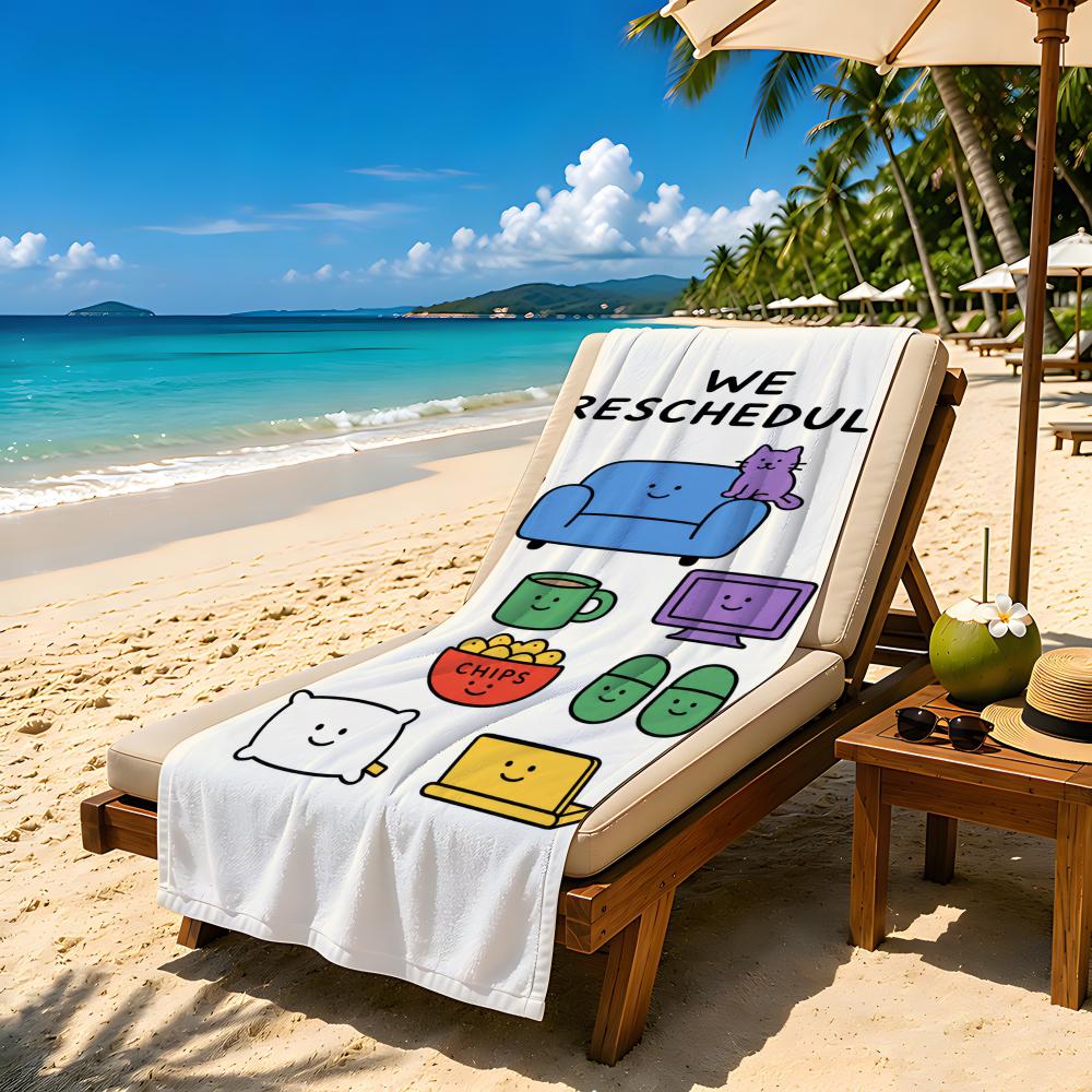 Can We Reschedule Lazy Days Cl - Beach Towel Large ulasan dan harga