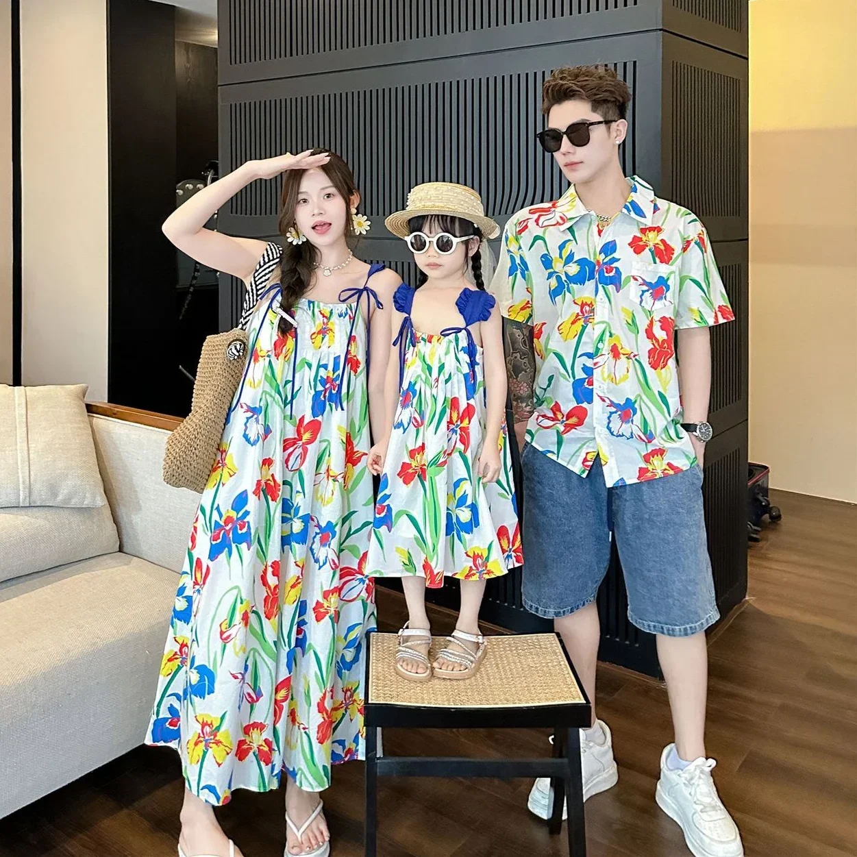 VacationClothes Korean Mommy a - Resort Shirt Floral ulasan dan harga