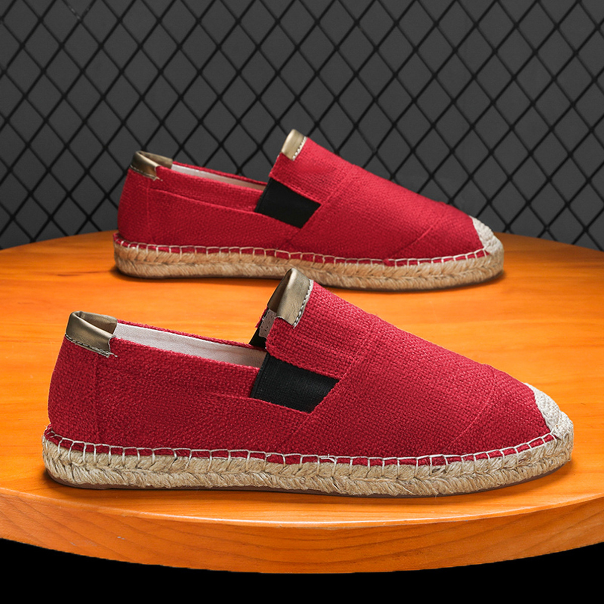 2025New Men Linen Casual Shoes - Espadrille Slip On ulasan dan harga